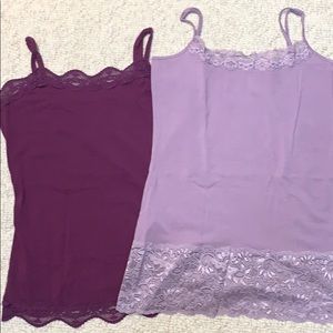 Purple camisole tank tops